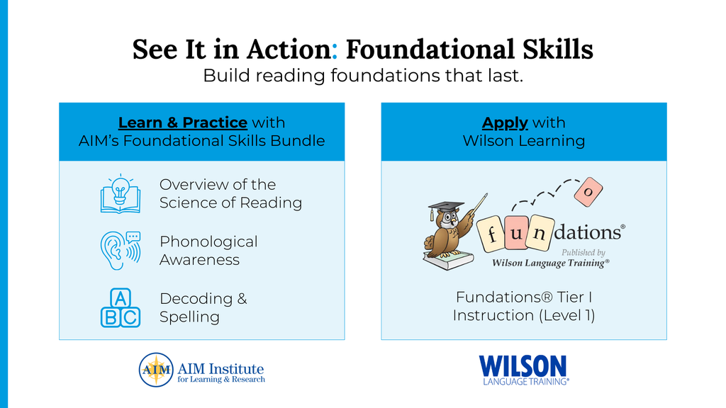See It in Action: Foundational Skills